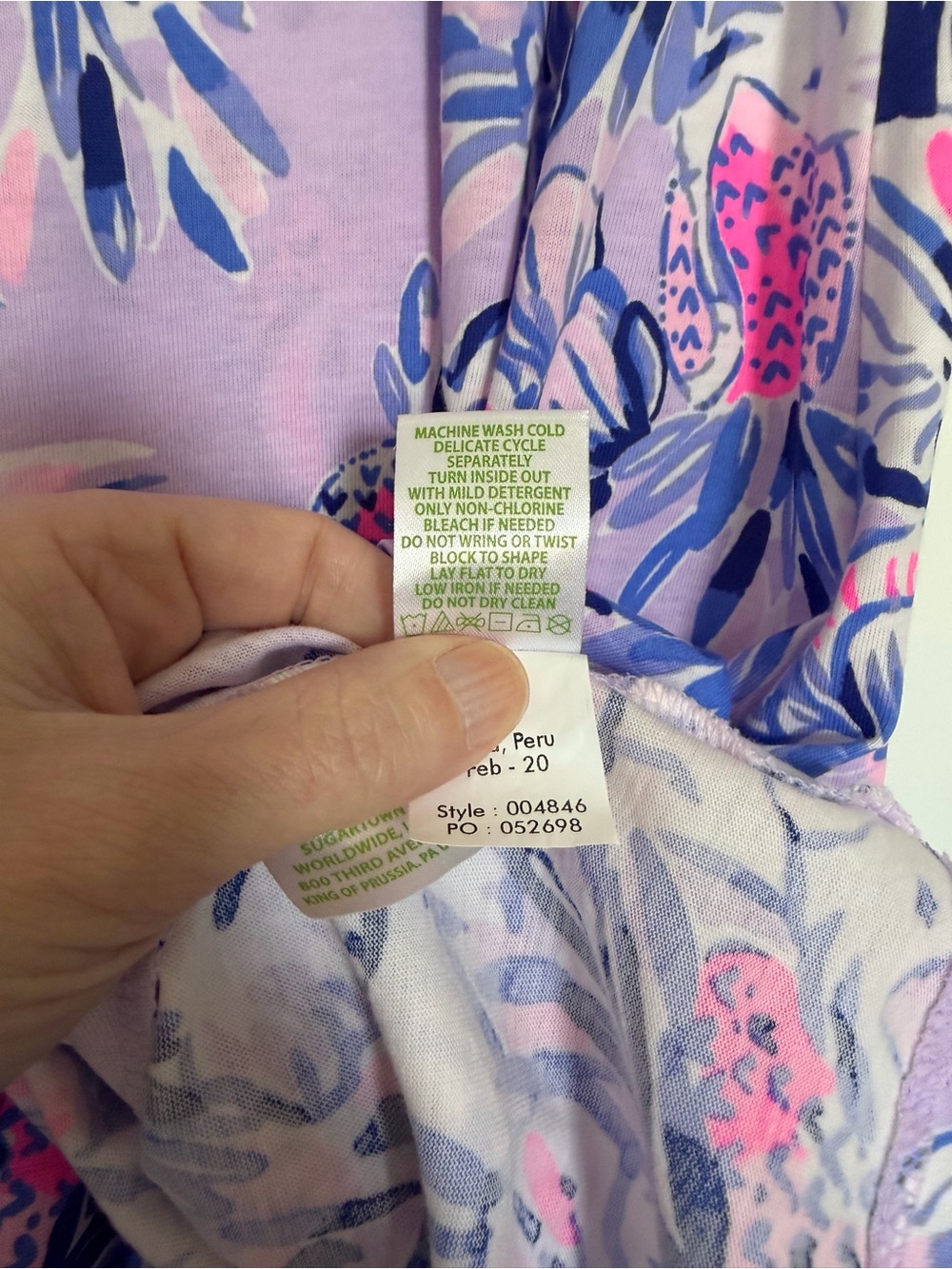 Lilly Pulitzer Margot swing dress size M Trunks in the air purple elephants - Picture 6 of 12